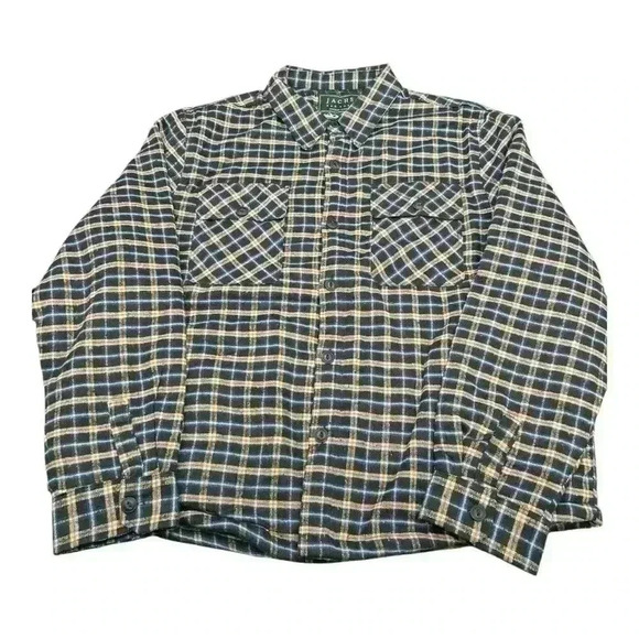 Jachs Other - Jachs New York Sherpa Lined Blue, brn and Black Plaid Flannel Shacket NWT Sz.XXL